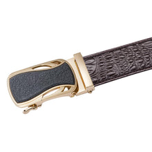 Load image into Gallery viewer, Dark Brown Crocodile Auto Buckle Belt