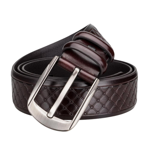 Dark Brown Web Pin Buckle Belt