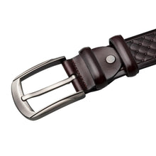 Load image into Gallery viewer, Dark Brown Web Pin Buckle Belt