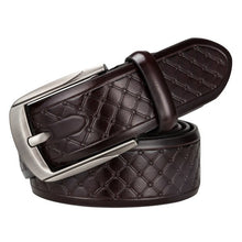 Load image into Gallery viewer, Dark Brown Web Pin Buckle Belt