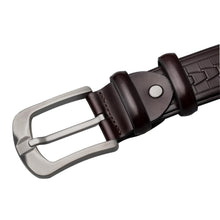 Load image into Gallery viewer, Black Snake Pin Buckle Belt