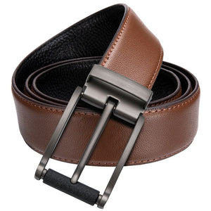 Brown Solid Pin Buckle Belt