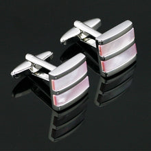 Load image into Gallery viewer, Silver and Pearl Cufflinks