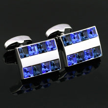 Load image into Gallery viewer, Dark Blue Gem Cufflinks