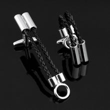 Load image into Gallery viewer, Black Braided Rope Cufflinks