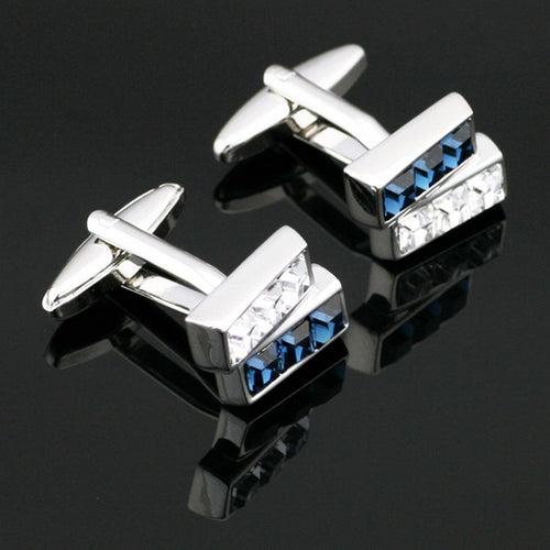 Blue and White Gem Cufflinks
