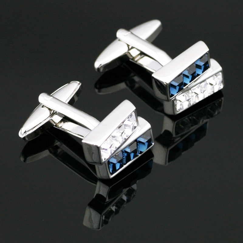 Blue and White Gem Cufflinks