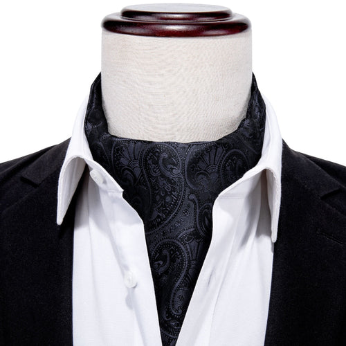 Black Paisley Ascot Set
