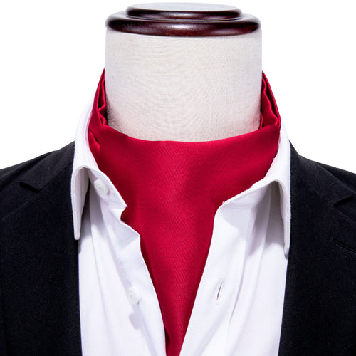 Red Solid Ascot Set