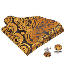 Load image into Gallery viewer, Golden Paisley Ascot Set