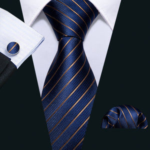Deep Blue Class Silk Tie Set